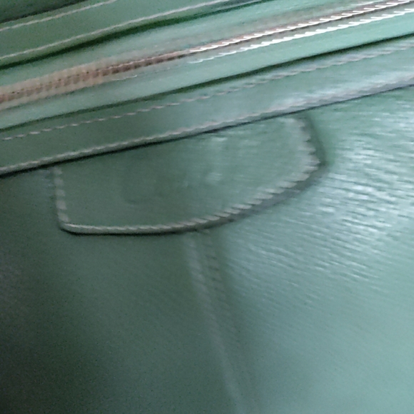 Coach C1053 F14684 Penelope Large Handbag Tote Green Pebble Leather Pockets RARE - Picture 11 of 13